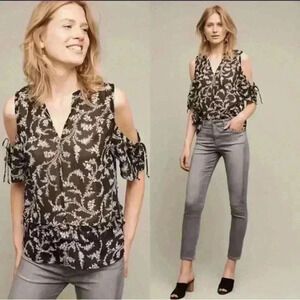 Maeve ANTHROPOLOGIE Cold Shoulder Tressa Blouse Size S